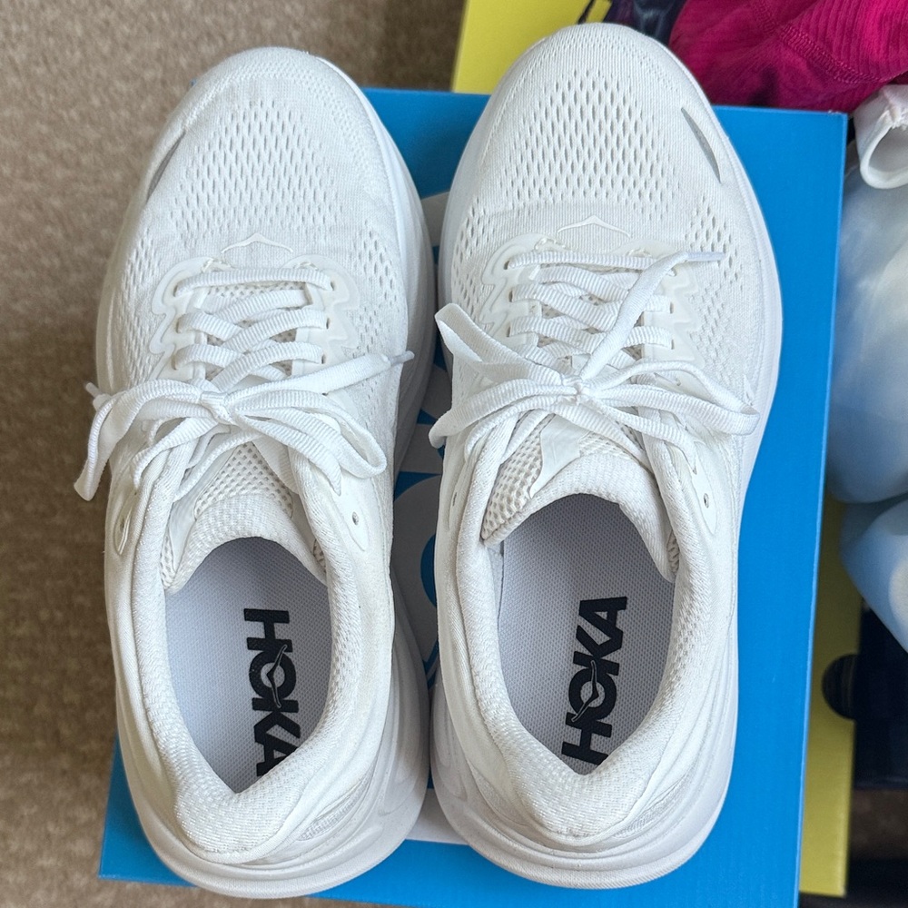 Hoka All-White Running Shoes
